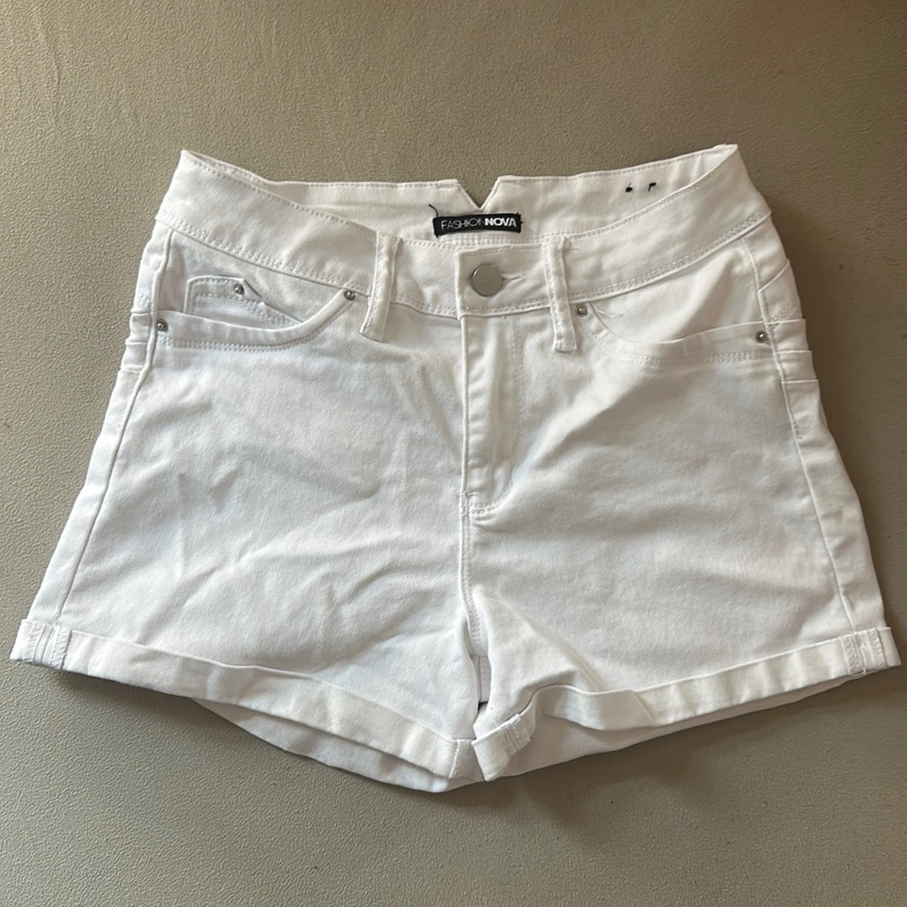White High Waist Fashion Nova Shorts
